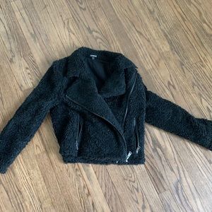 Express Teddy/Moto jacket- L